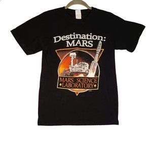 Destination: MARS MARS Science Laboratory T-Shirt NASA Black Mens Sz Small RARE